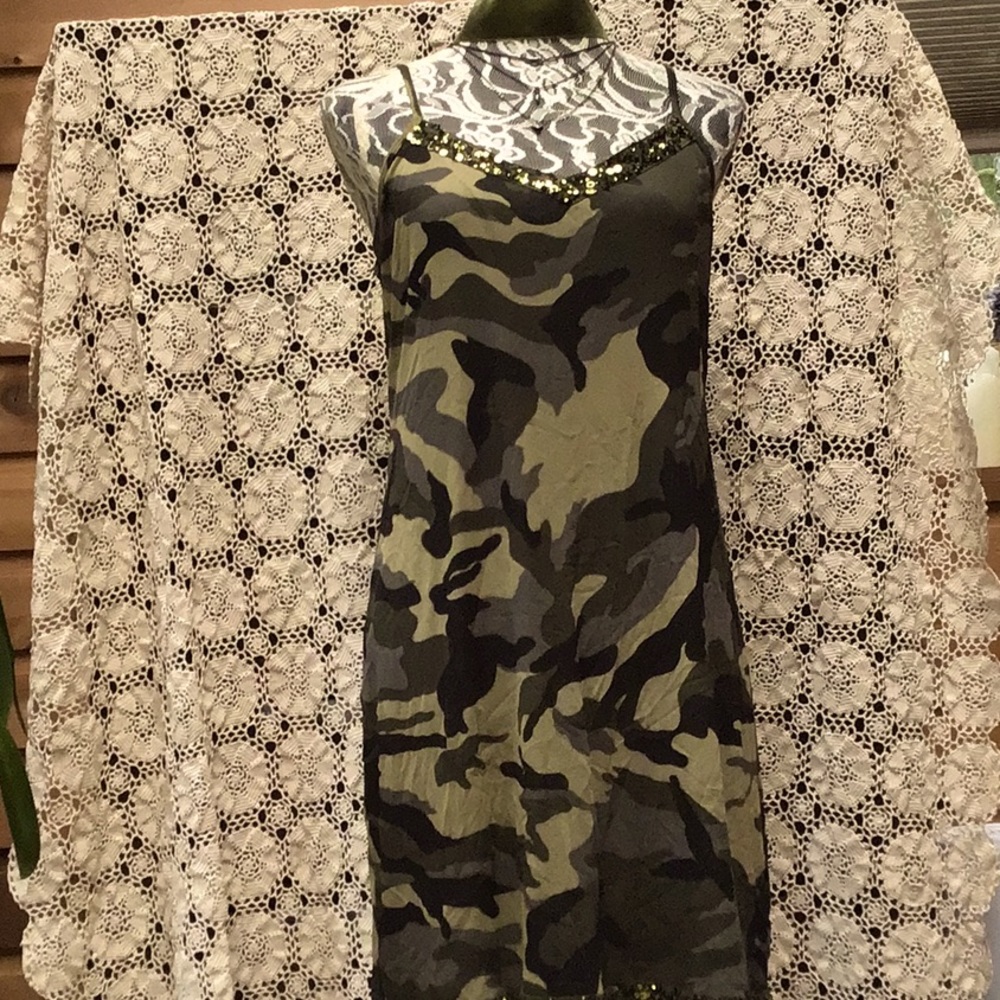 Camouflage Slip Dress